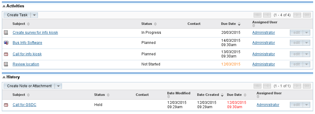 Tasks Planning
