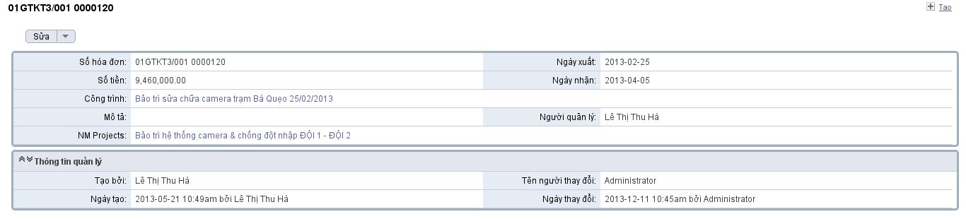 Quan ly doanh thu